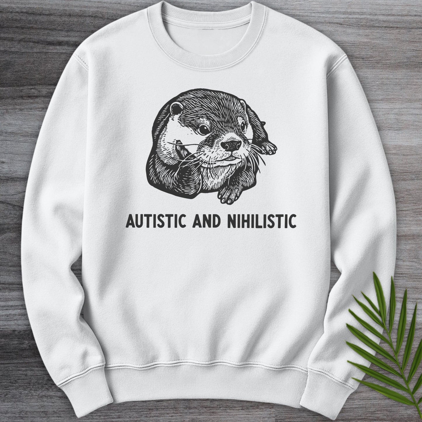 Sweatshirt White / S Autistic and Nihilistic Crewneck