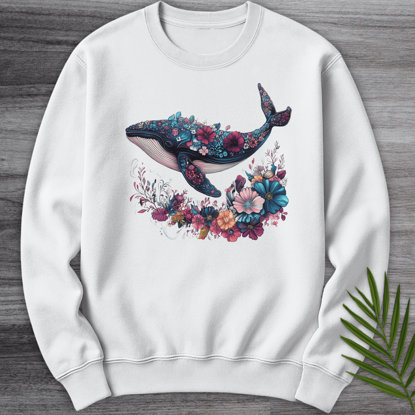 Sweatshirt White / S Blossom Marine Whale Crewneck