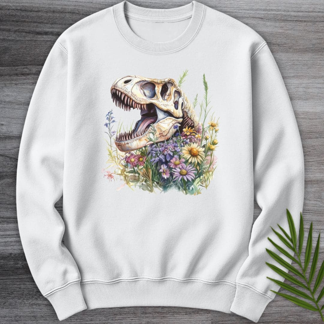 Sweatshirt White / S Blossoming T.rex Fossil Crewneck