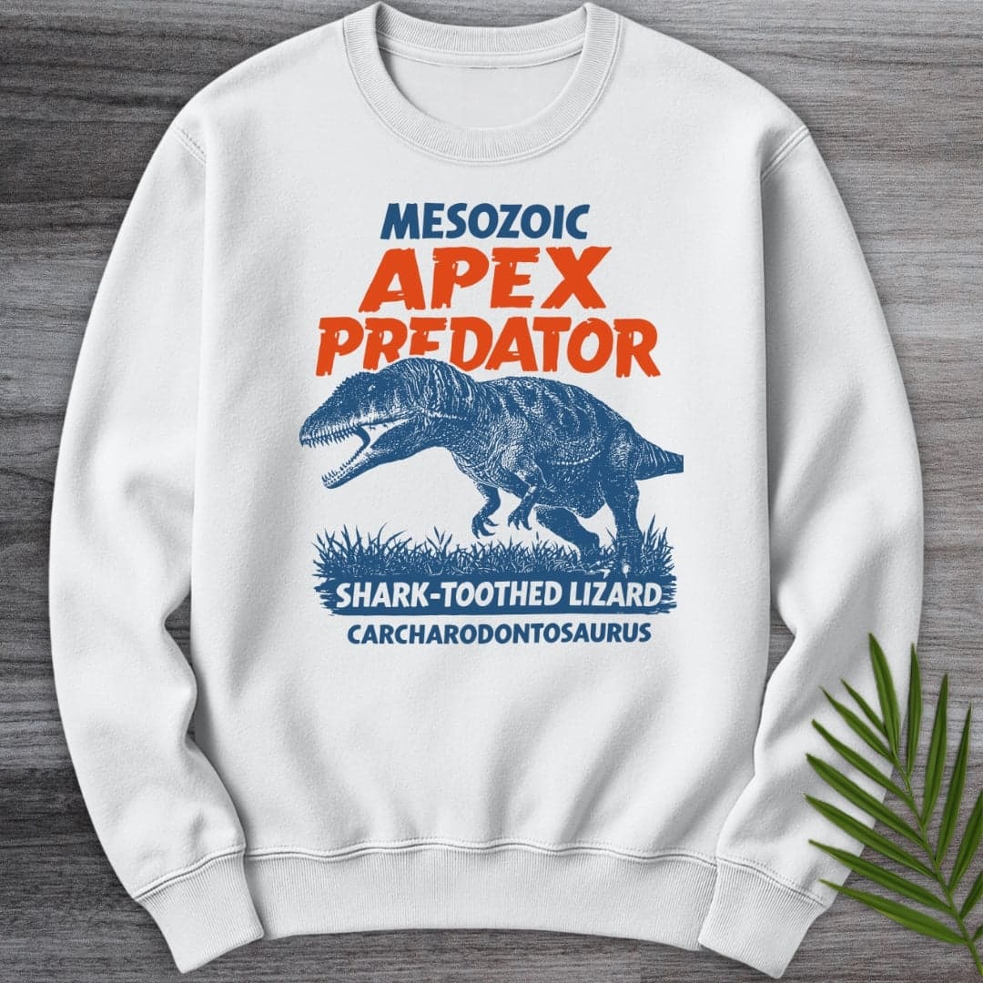 Sweatshirt White / S Carcharodontosaurus Mesozoic Apex Crewneck