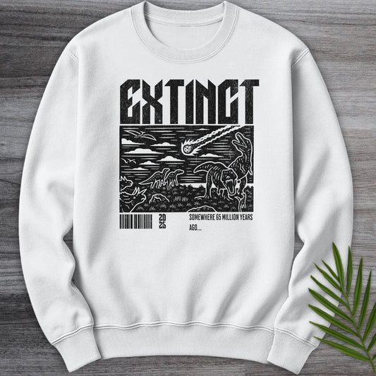 Sweatshirt White / S Distressed Extinction 65 MYA Crewneck