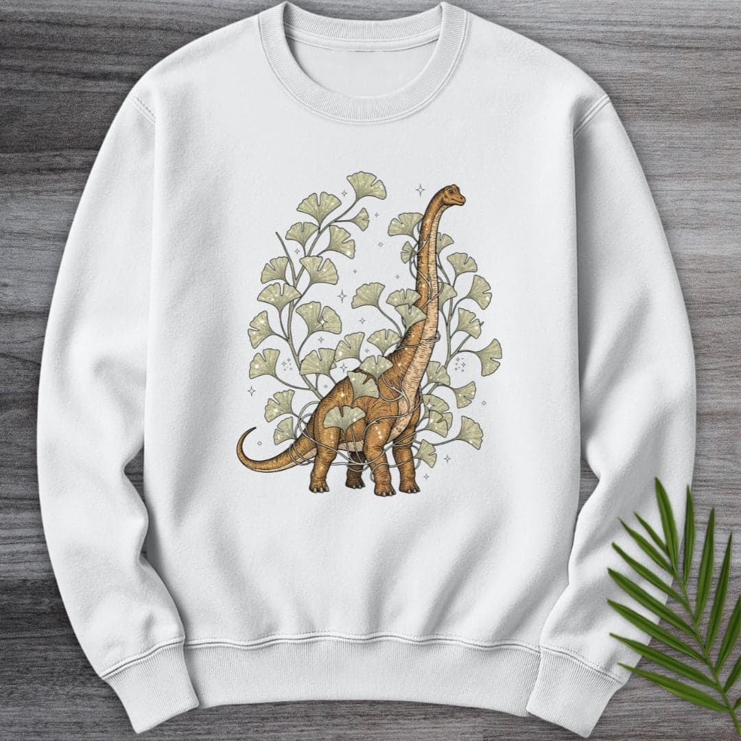 Sweatshirt White / S Ginko Wrapped Brachiosaurus Crewneck