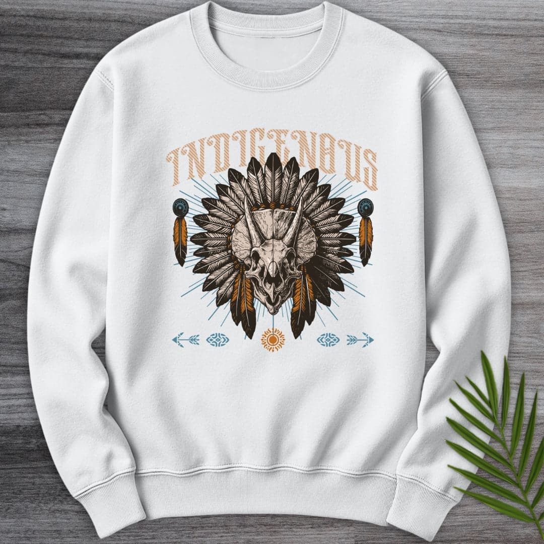 Sweatshirt White / S Indigenous Triceratops Crewneck