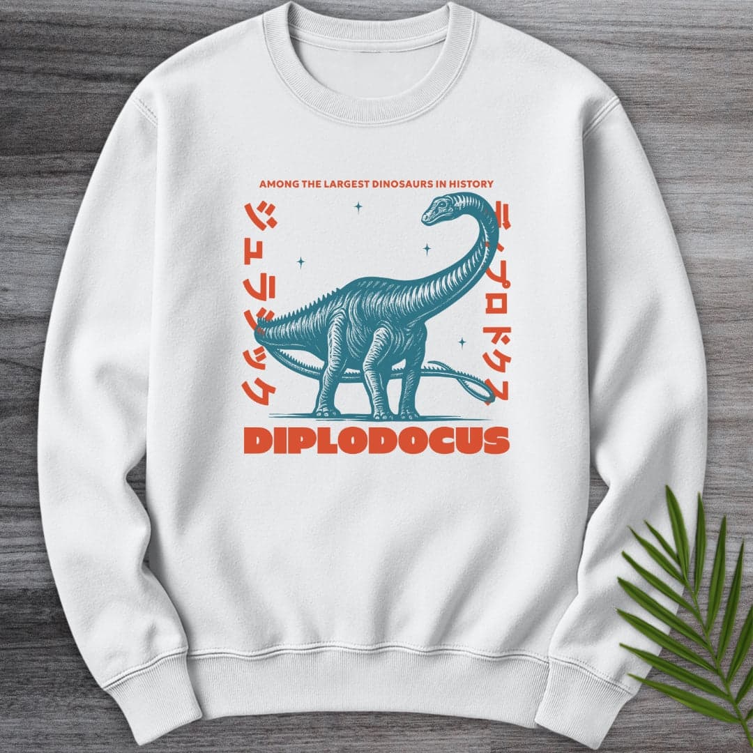 Sweatshirt White / S Japanese Vintage Diplodocus Crewneck