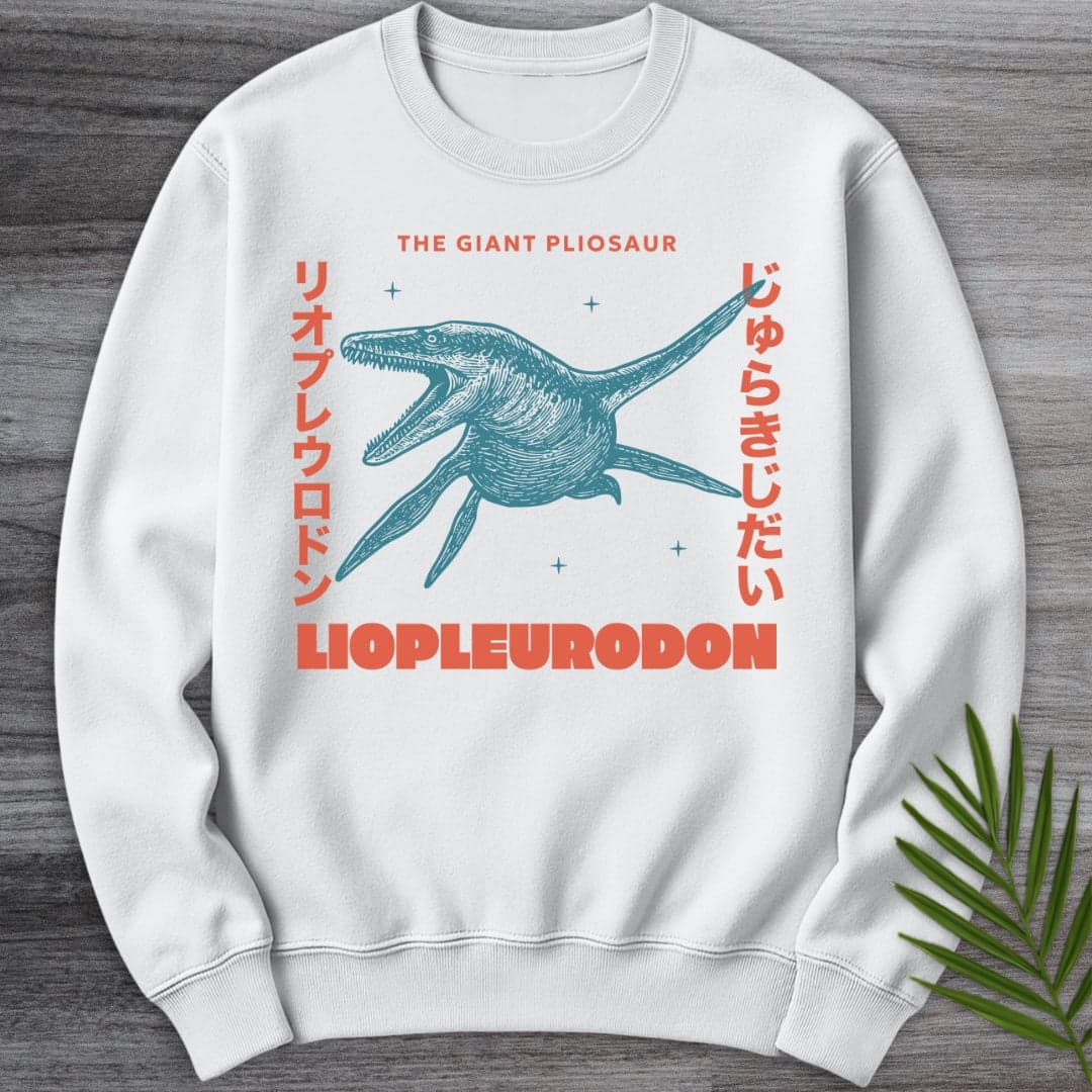 Sweatshirt White / S Liopleurodon Japanese Vintage Crewneck