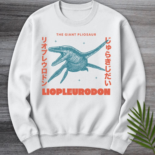 Sweatshirt White / S Liopleurodon Japanese Vintage Crewneck