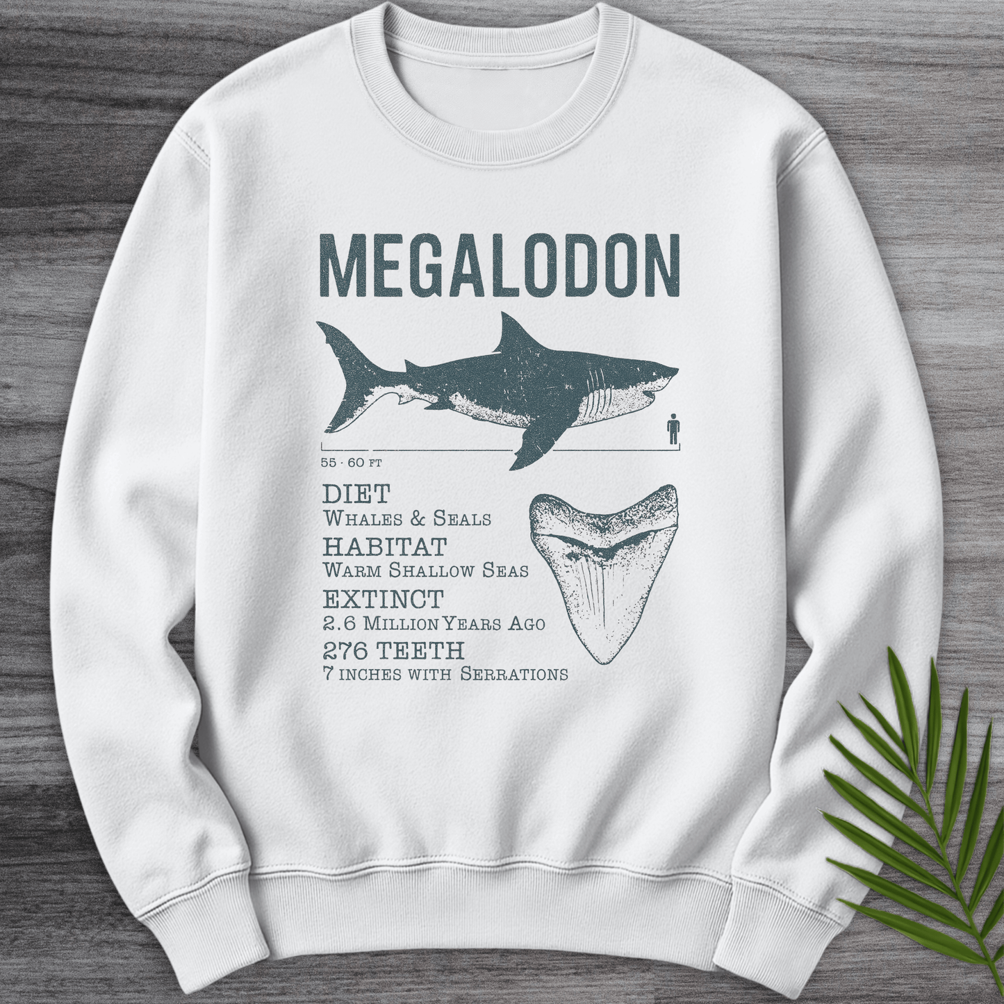 Sweatshirt White / S Megalodon: Leviathan of the Shallows Crewneck