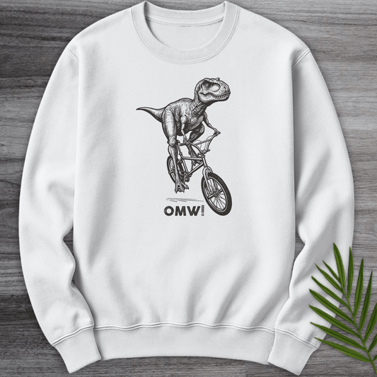 Sweatshirt White / S O M W! Dino on Wheels Crewneck