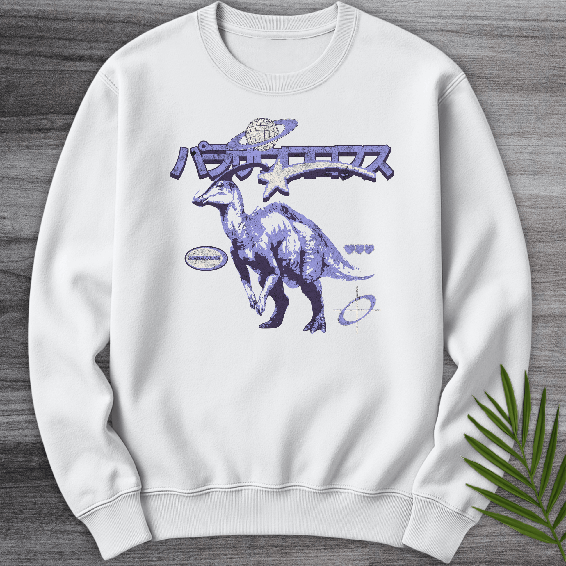 Sweatshirt White / S Old Vintage Japanese Parasaurolophus Crewneck