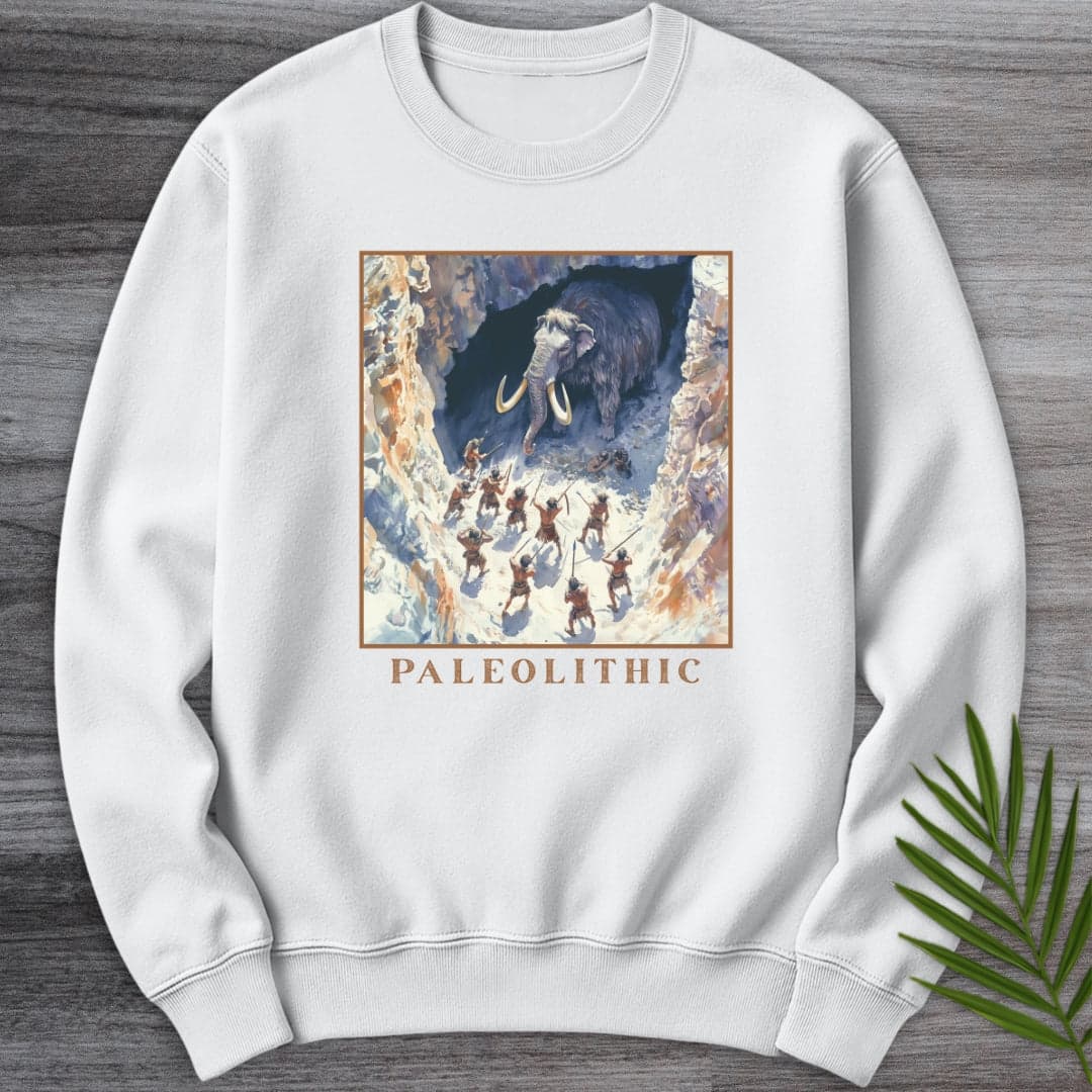 Sweatshirt White / S Paleolithic Cave Hunting Crewneck