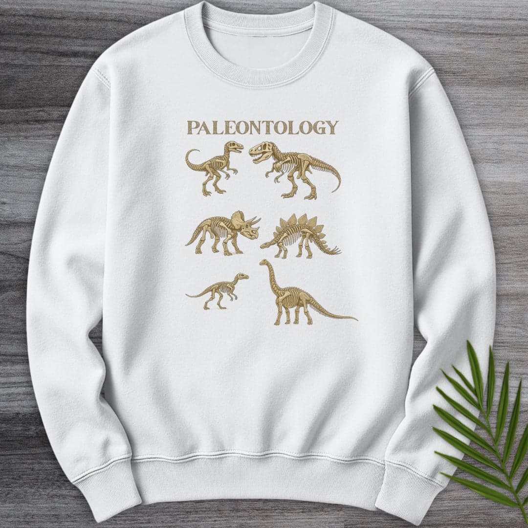 Sweatshirt White / S Paleontology Vintage Fossils Crewneck
