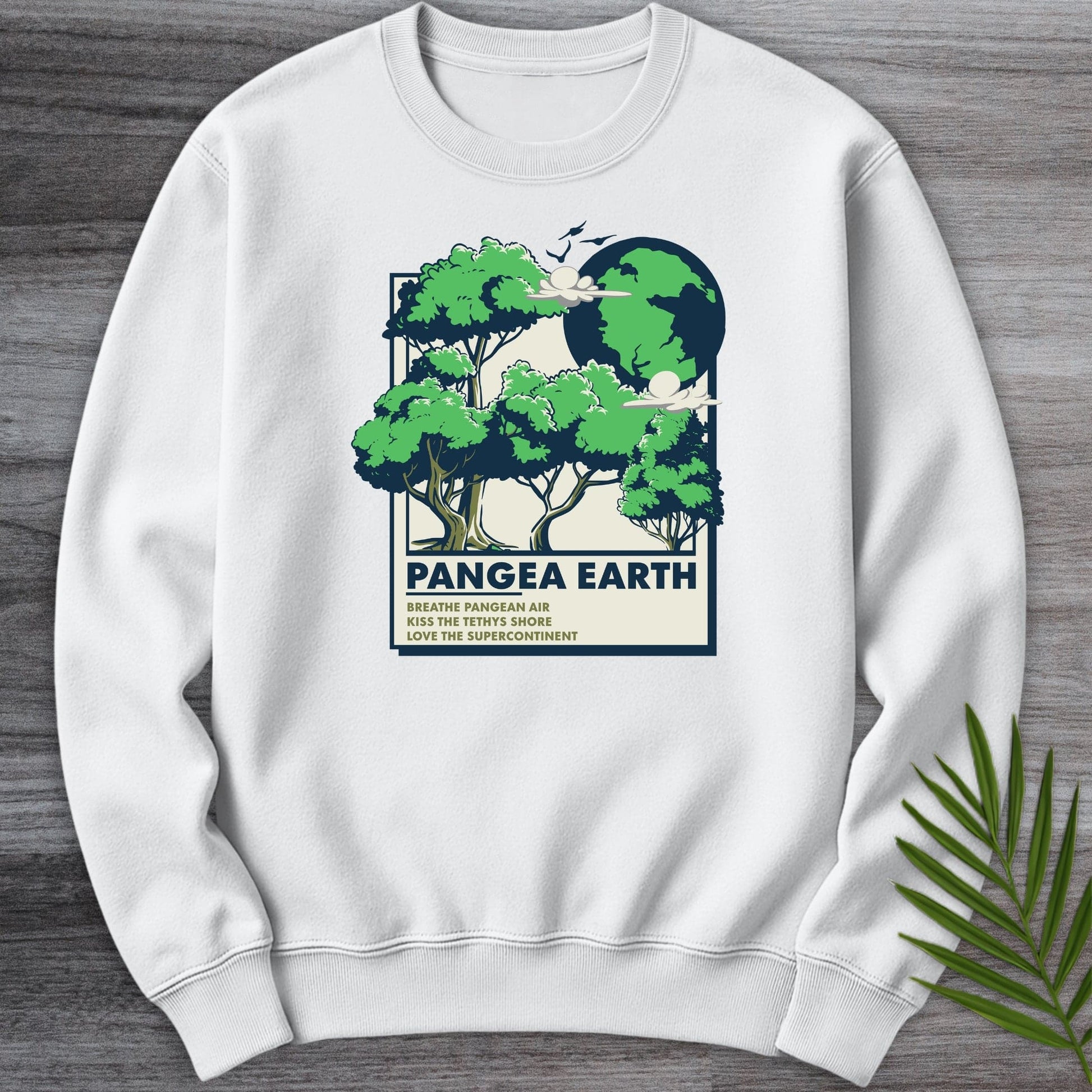 Sweatshirt White / S Pangea Earth Illustration Crewneck