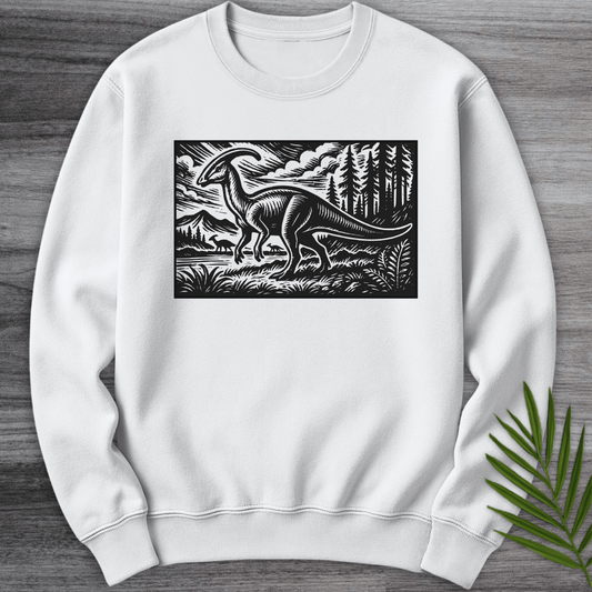 Sweatshirt White / S Parasaurolophus Forest Wanderer Crewneck