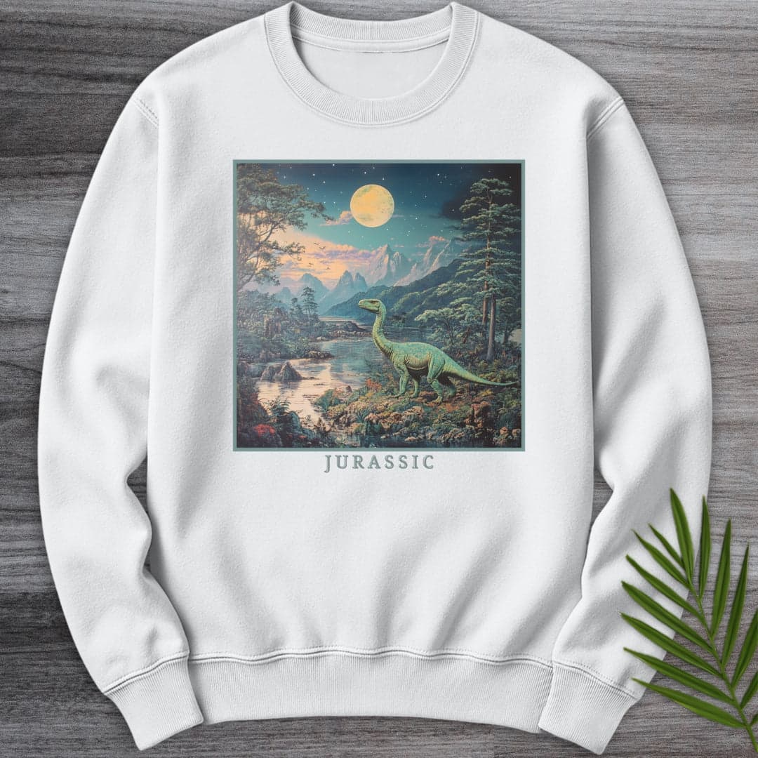 Sweatshirt White / S Prehistoric  "Jurassic" Dinosaur Aesthetic Crewneck