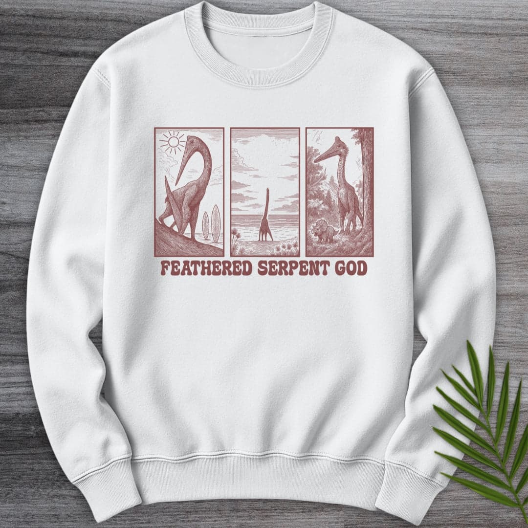 Sweatshirt White / S Quetzalcoatlus Feathered God Crewneck