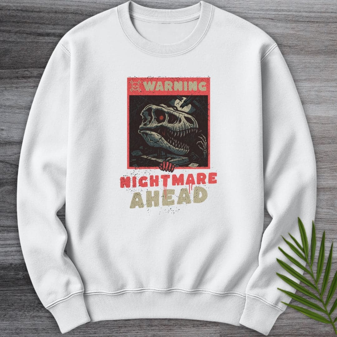 Sweatshirt White / S T.Rex Nightmare Ahead Crewneck