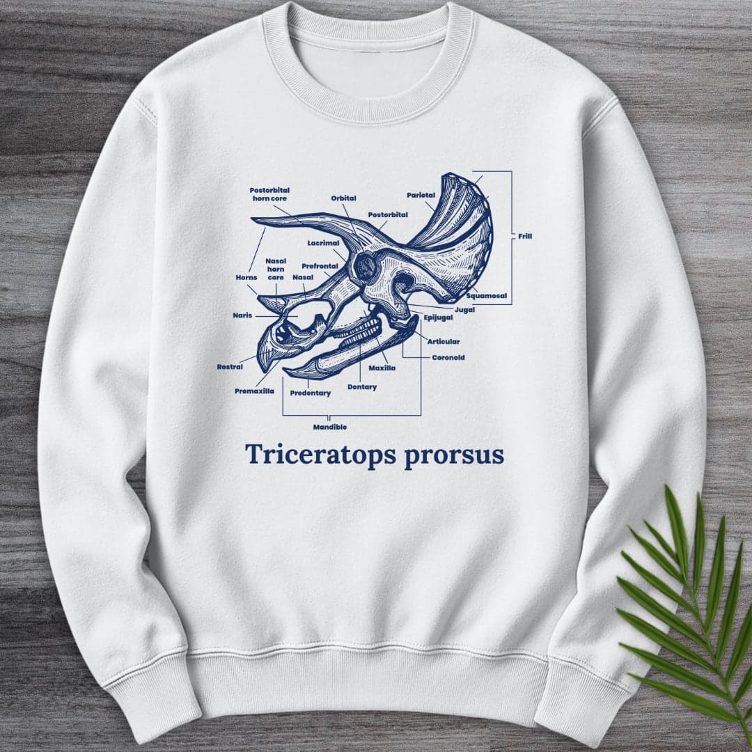 Sweatshirt White / S The Head of Triceratops Crewneck