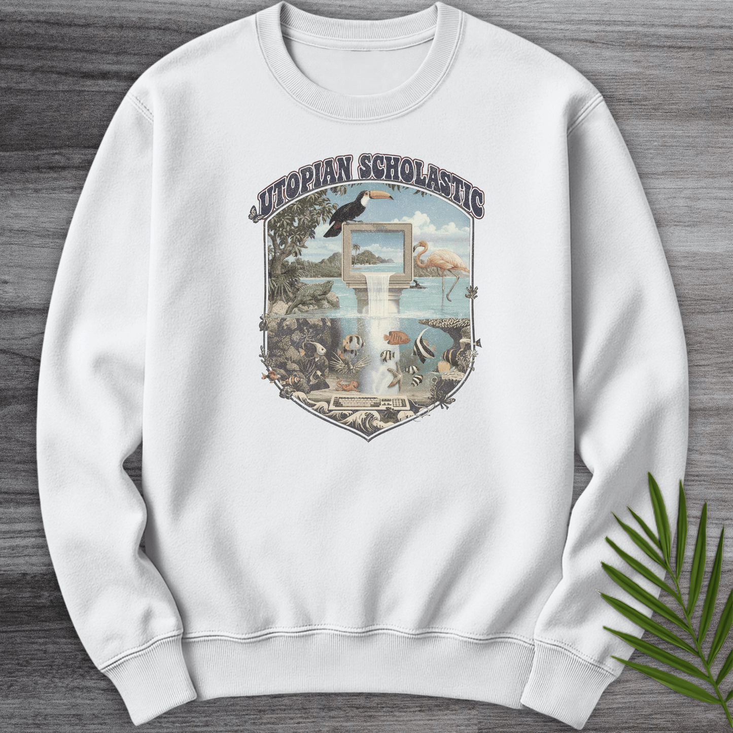 Sweatshirt White / S Utopian Scholastic Vintage Crewneck