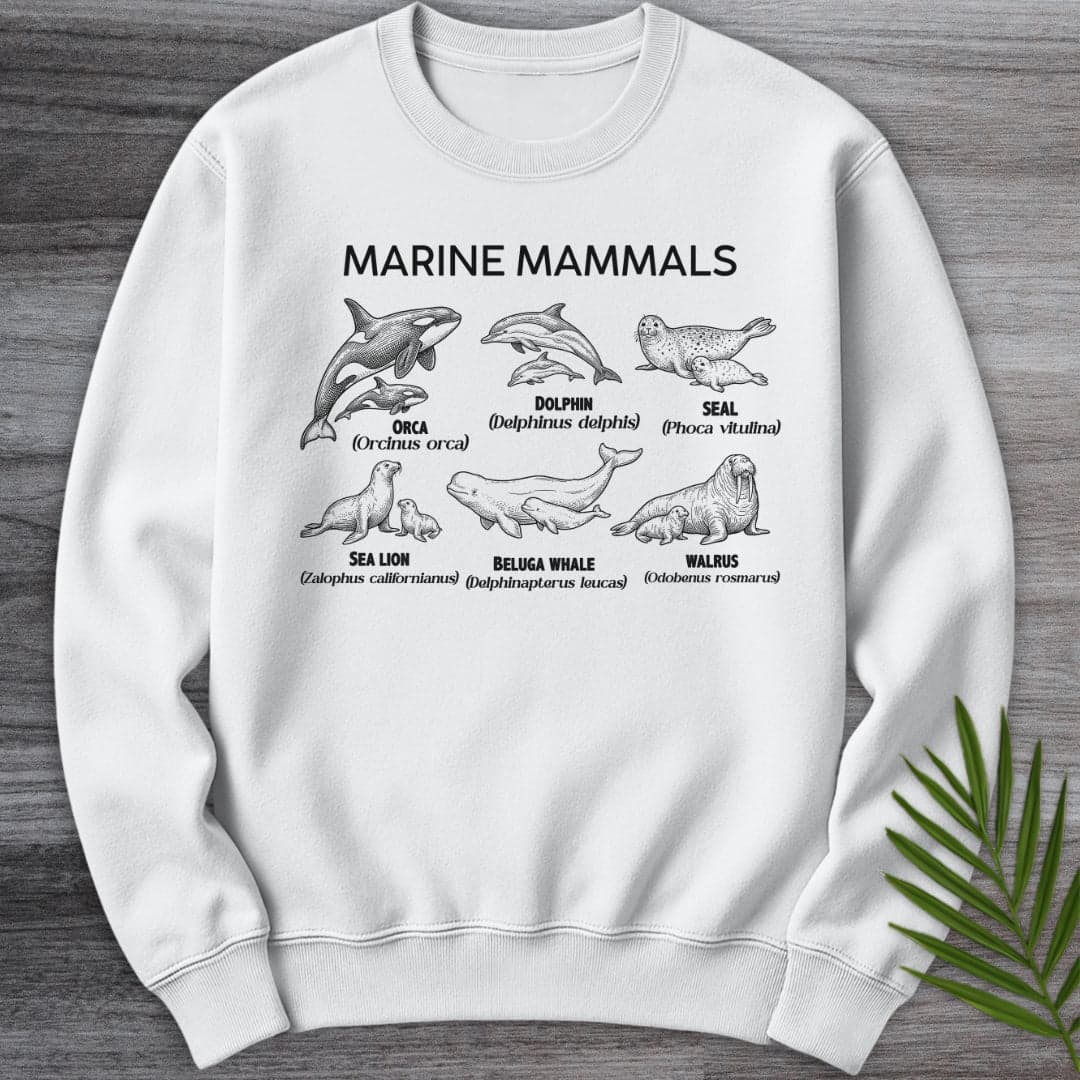 Sweatshirt White / S Vintage Marine Mammals Crewneck
