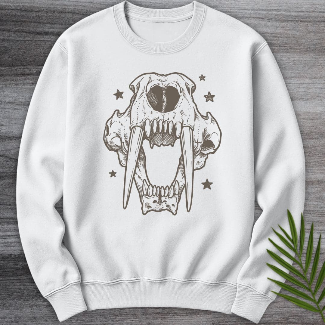 Sweatshirt White / S Vintage Saber Skull Crewneck