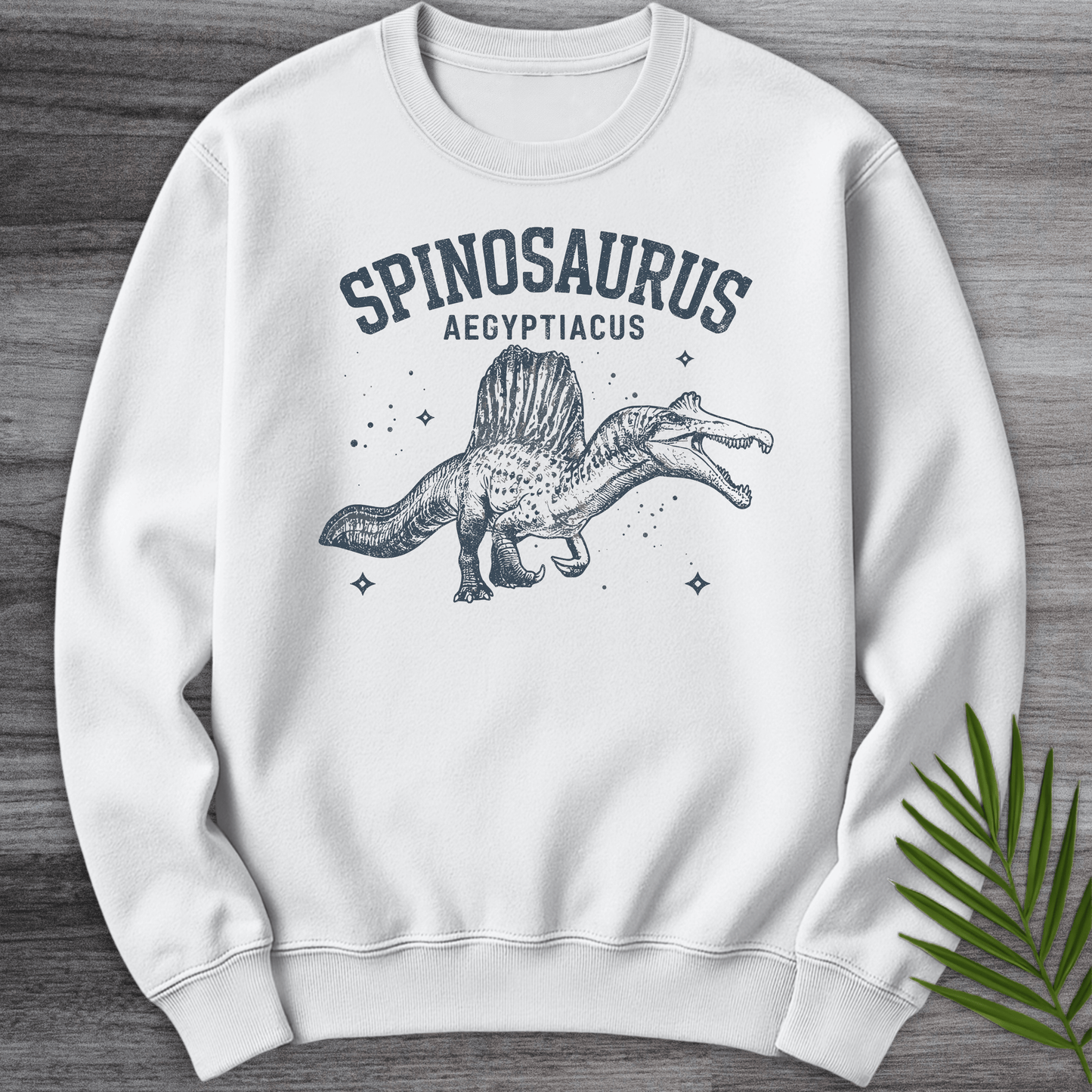 Sweatshirt White / S Vintage Spinosaurus Aegyptiacus Crewneck