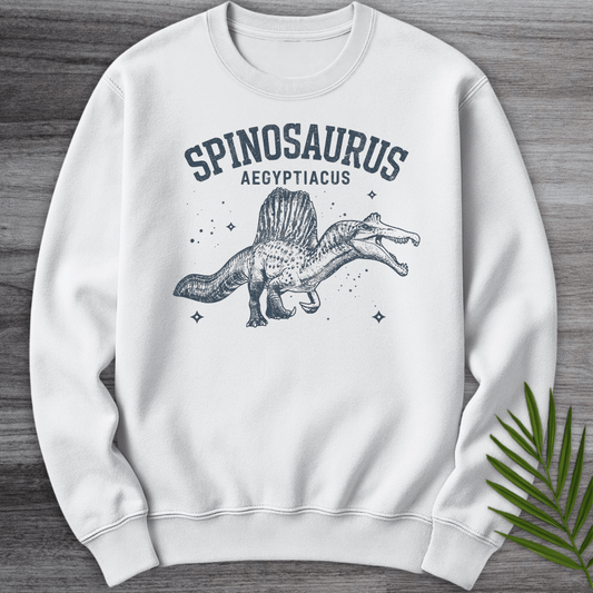 Sweatshirt White / S Vintage Spinosaurus Aegyptiacus Crewneck