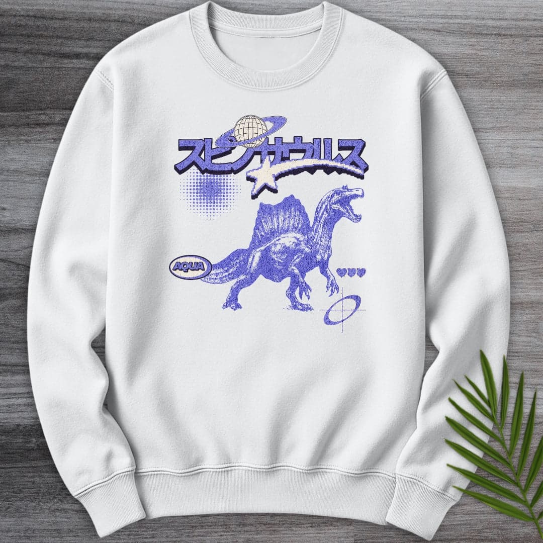 Sweatshirt White / S Vintage Y2K Japanese Spinosaurus Crewneck