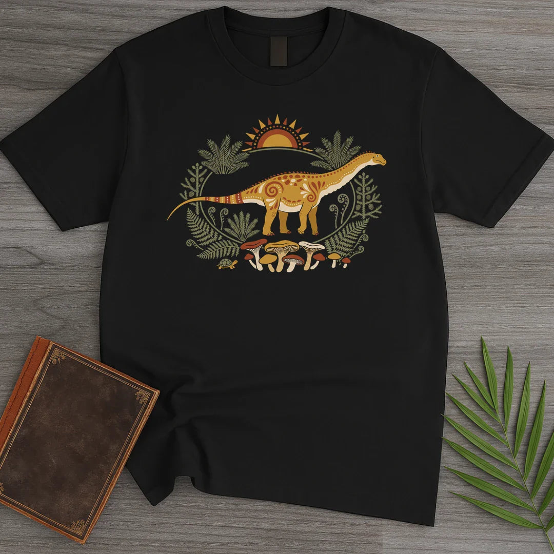 T-Shirt Black / M Folk Sunrise Apatosaurus T-Shirt