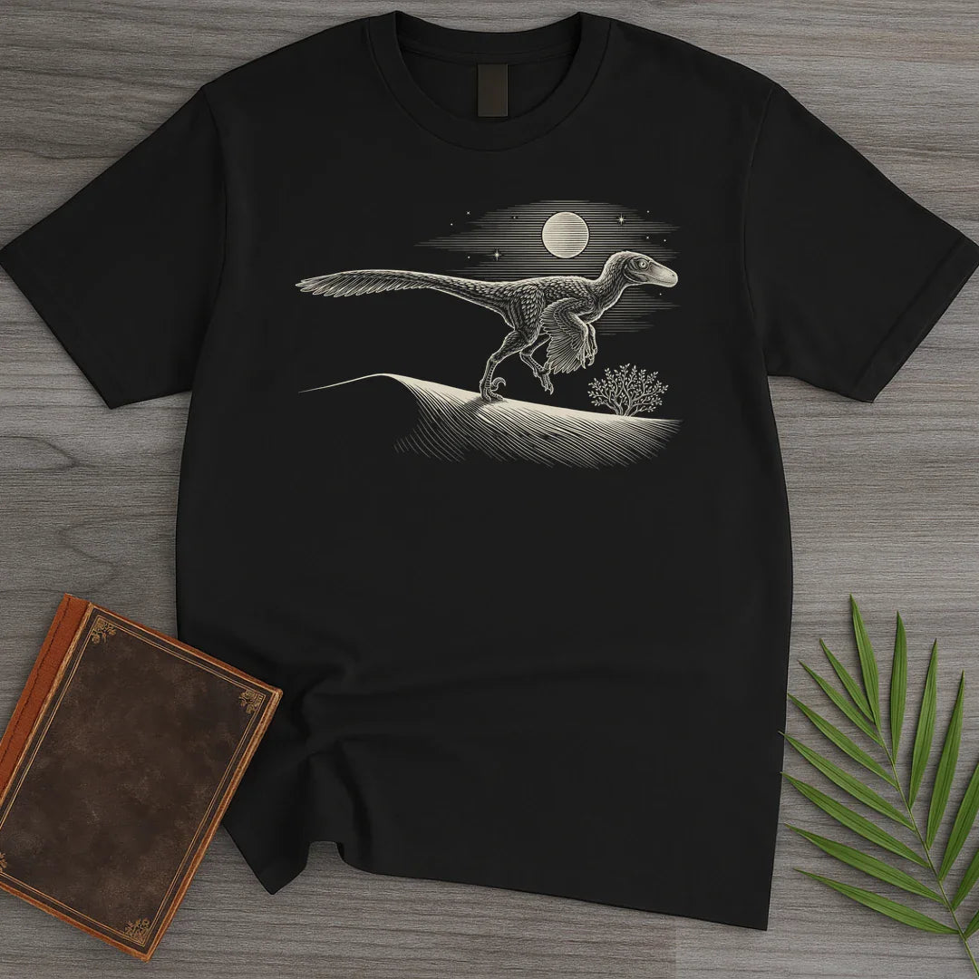 T-Shirt Black / M Moonlit Velociraptor T-Shirt