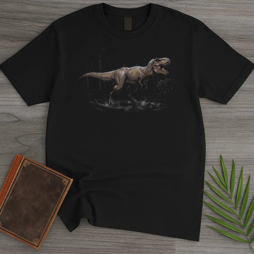 T-Shirt Black / M Rainstorm T-Rex T-Shirt