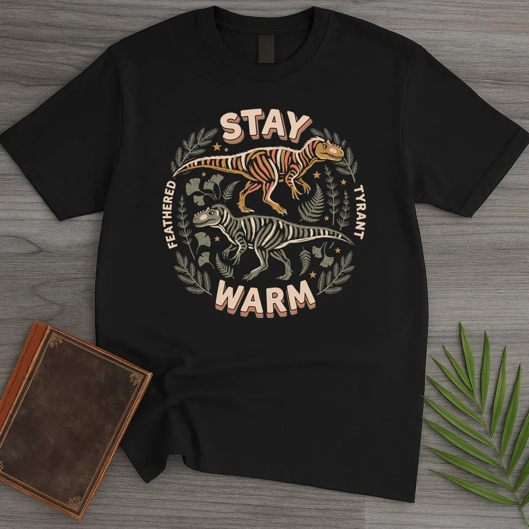 T-Shirt Black / M Stay Warm Yutyrannus T-Shirt