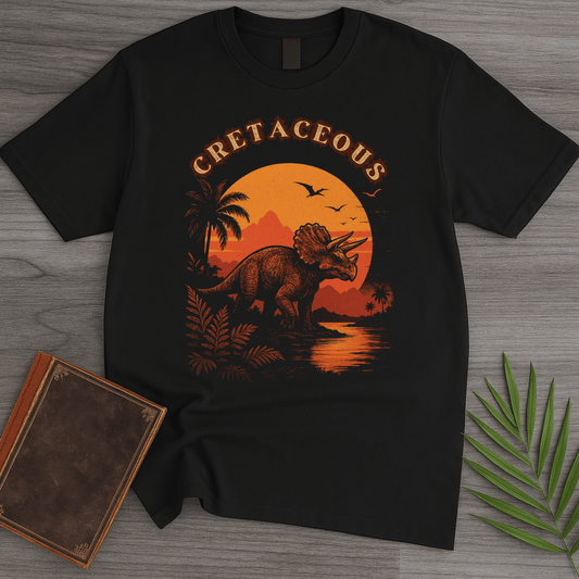 T-Shirt Black / S 1980's Vintage Cretaceous Triceratops T-Shirt