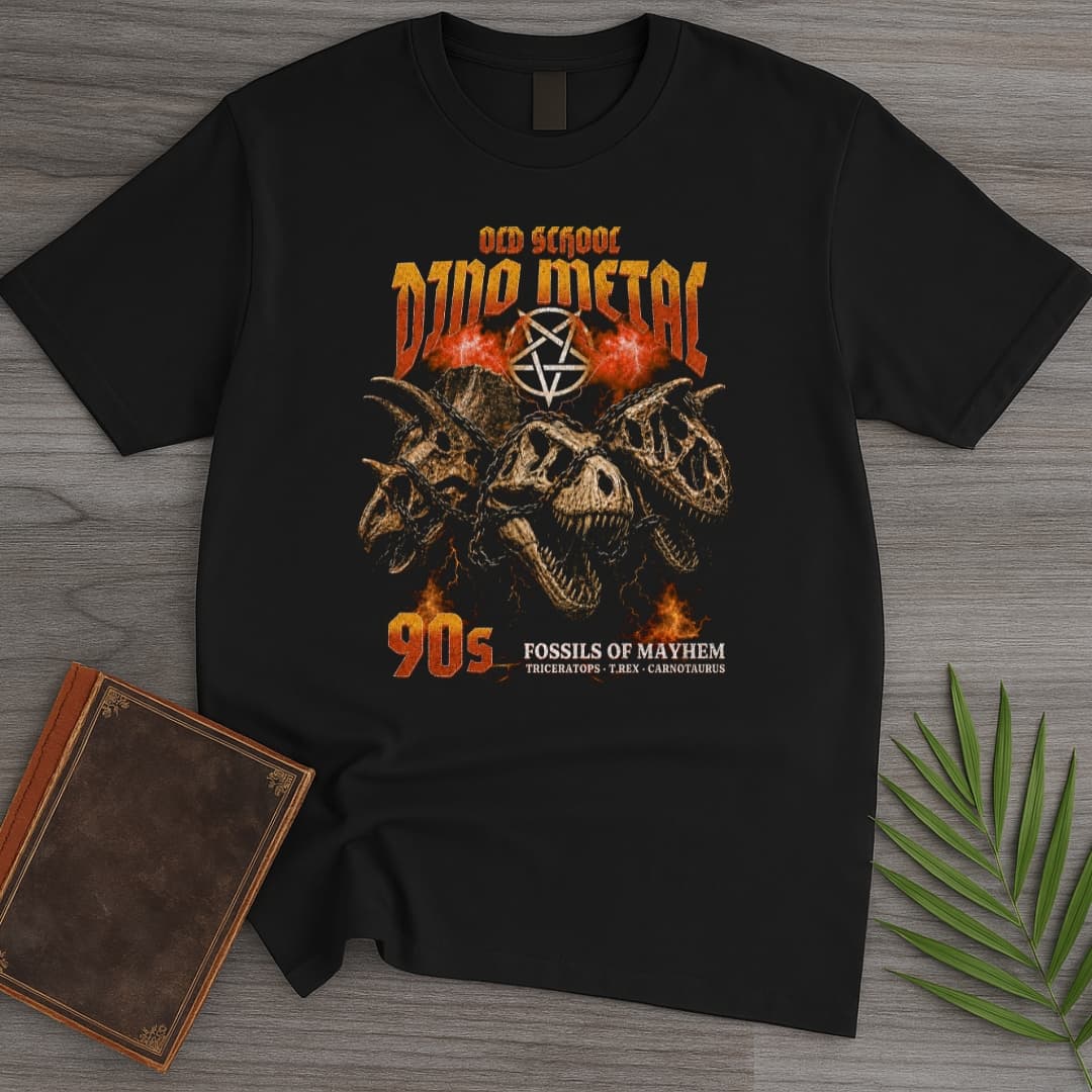 T-Shirt Black / S 90's Fossils of Mayhem T-Shirt