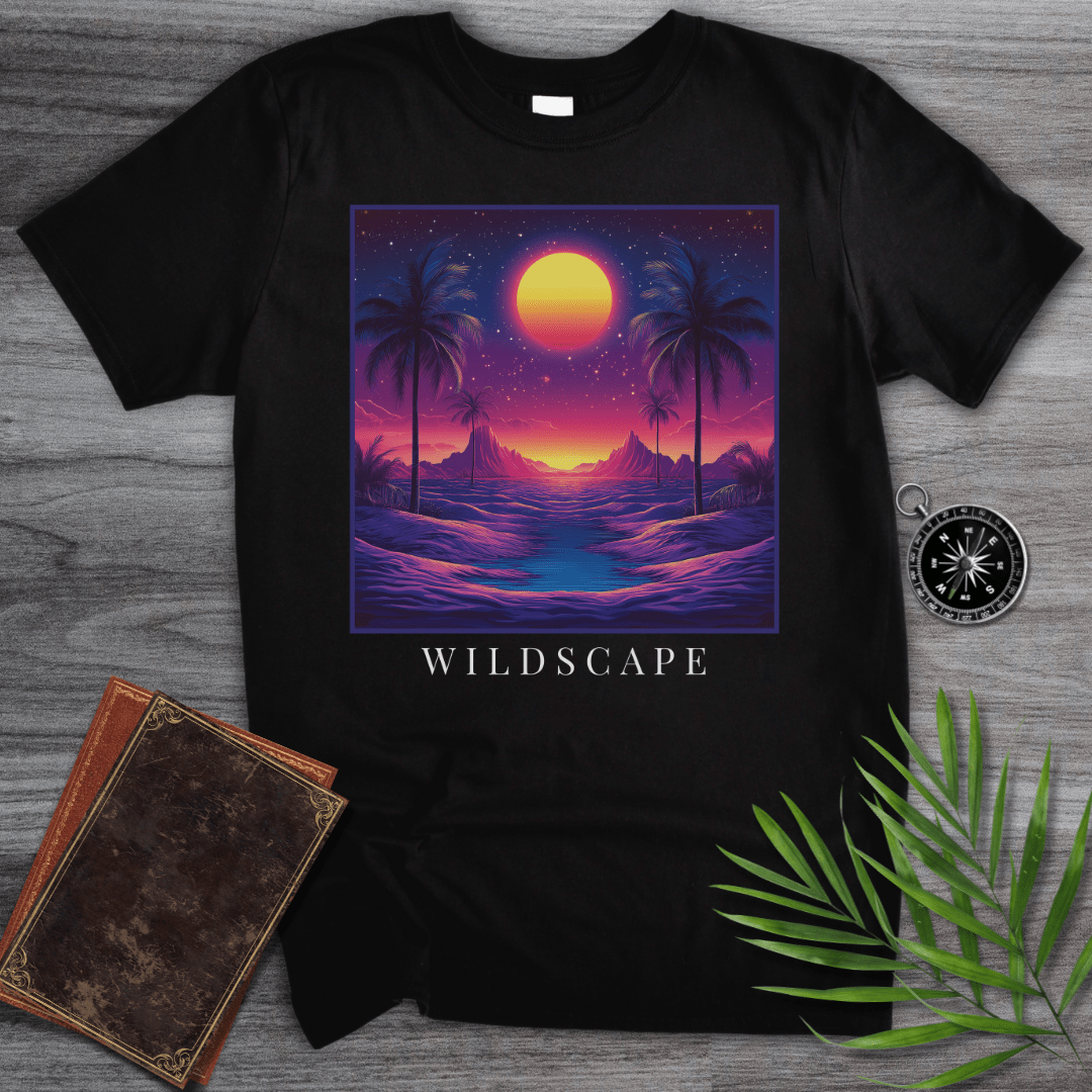 T-Shirt Black / S Aesthetic Neon Wildscape T-Shirt