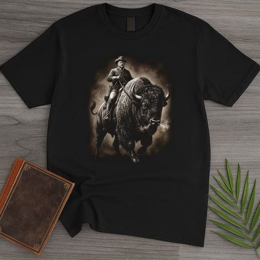 T-Shirt Black / S Americas 250th Frontier Roosevelt Bison T-Shirt