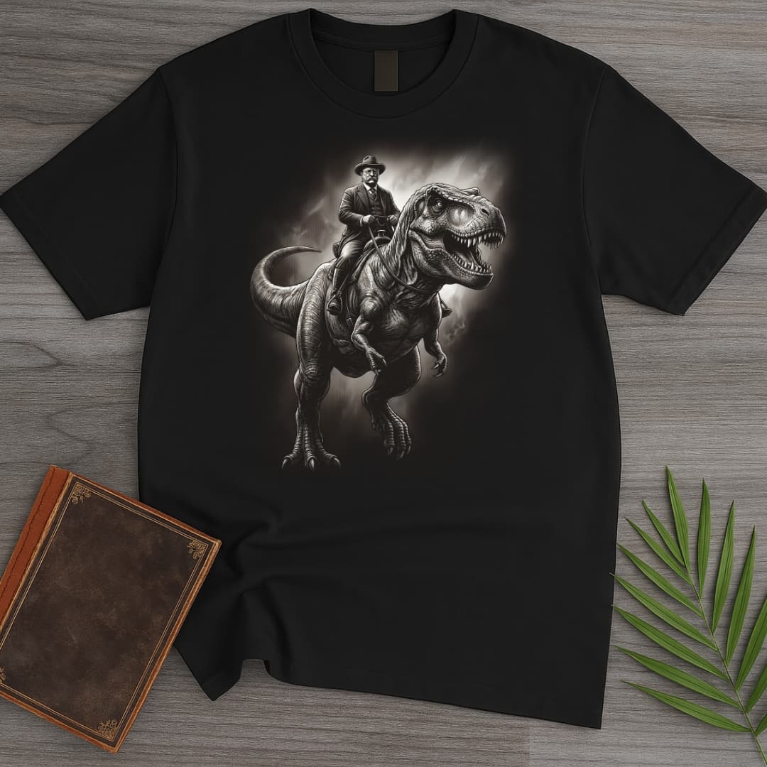 T-Shirt Black / S Americas 250Th Rough Rider Tyrannosaur T-Shirt