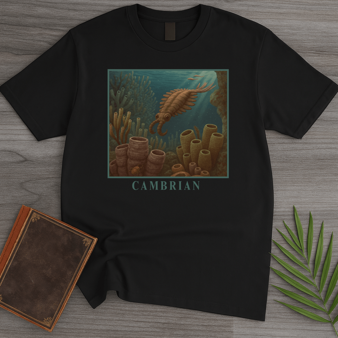 T-Shirt Black / S Anomalocaris Cambrian Oceanscape T-Shirt