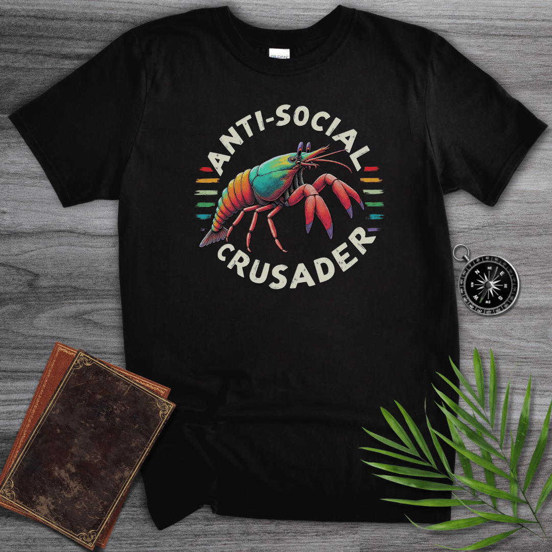 T-Shirt Black / S Anti-Social Crusader T-Shirt