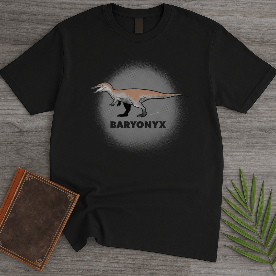 T-Shirt Black / S Baryonyx River Hunter T-Shirt (palaeoden_art)