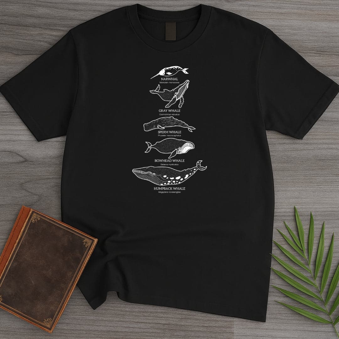T-Shirt Black / S Big Mammal Whale Species T-Shirt