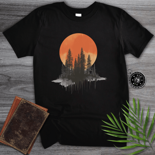 T-Shirt Black / S Blood Moon Forest Graphic T-Shirt