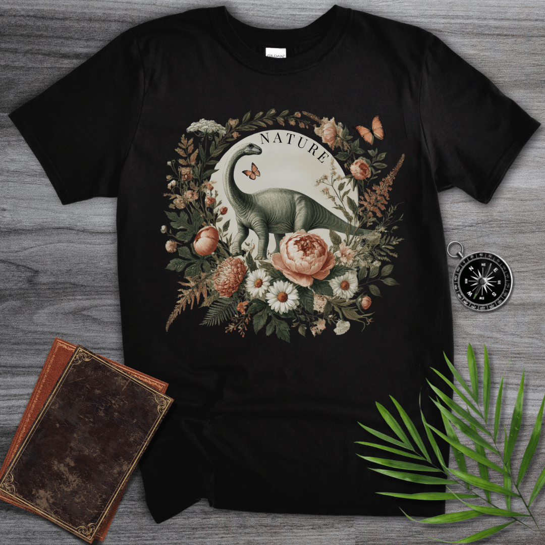 T-Shirt Black / S Brachiosaurus Nature Graphic T-Shirt