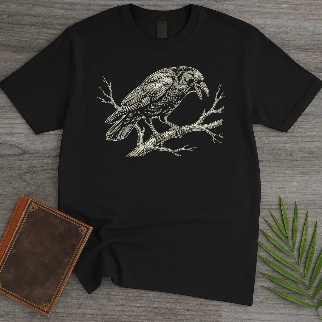 T-Shirt Black / S Cawing American Crow T-Shirt