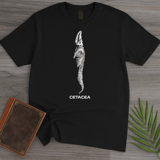 T-Shirt Black / S Cetacea Whale Skeleton T-Shirt