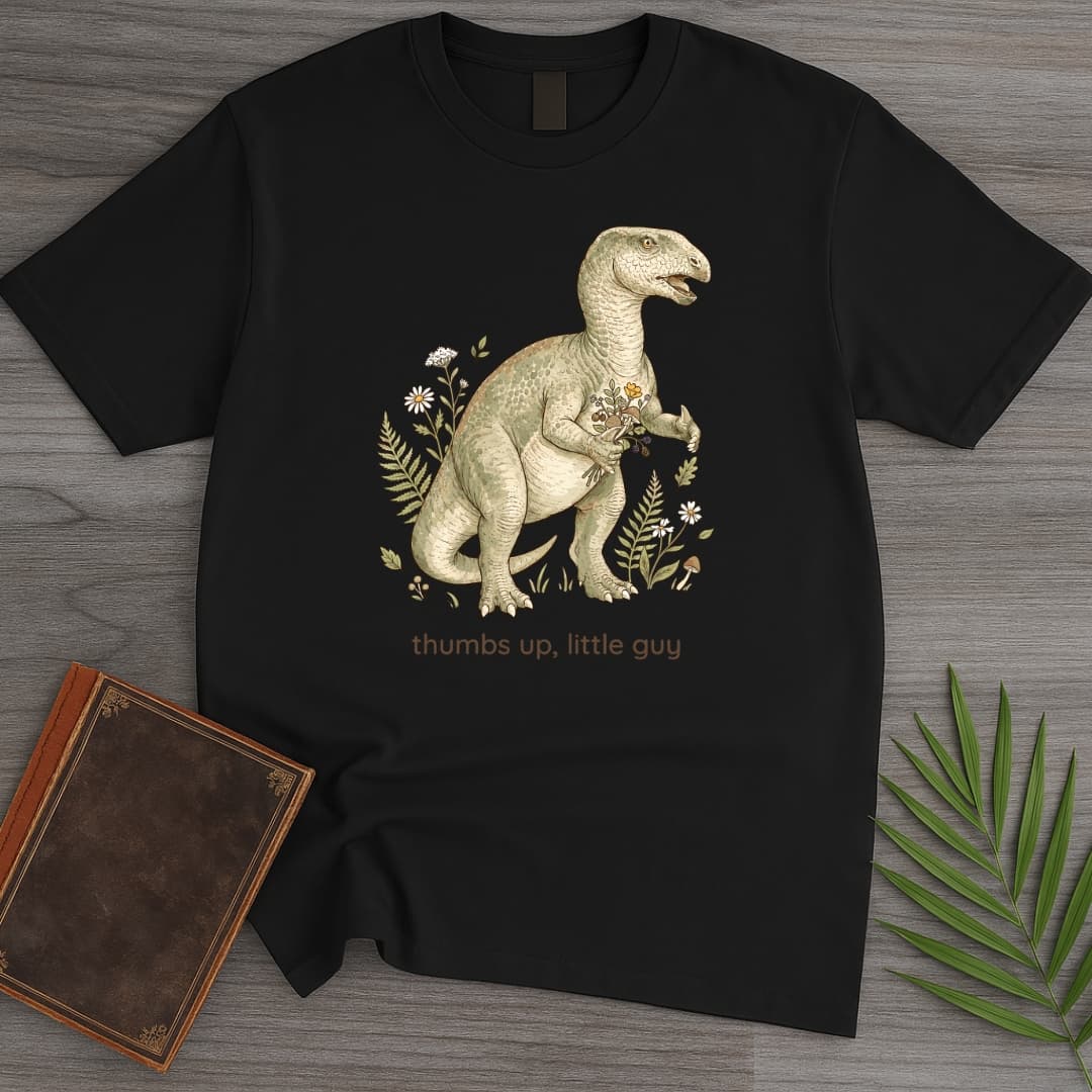 T-Shirt Black / S Cheerful Iguanodon T-Shirt