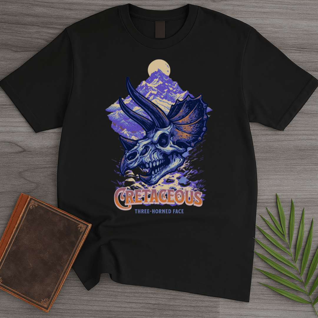 T-Shirt Black / S Cretaceous Three-Horned Skull T-Shirt