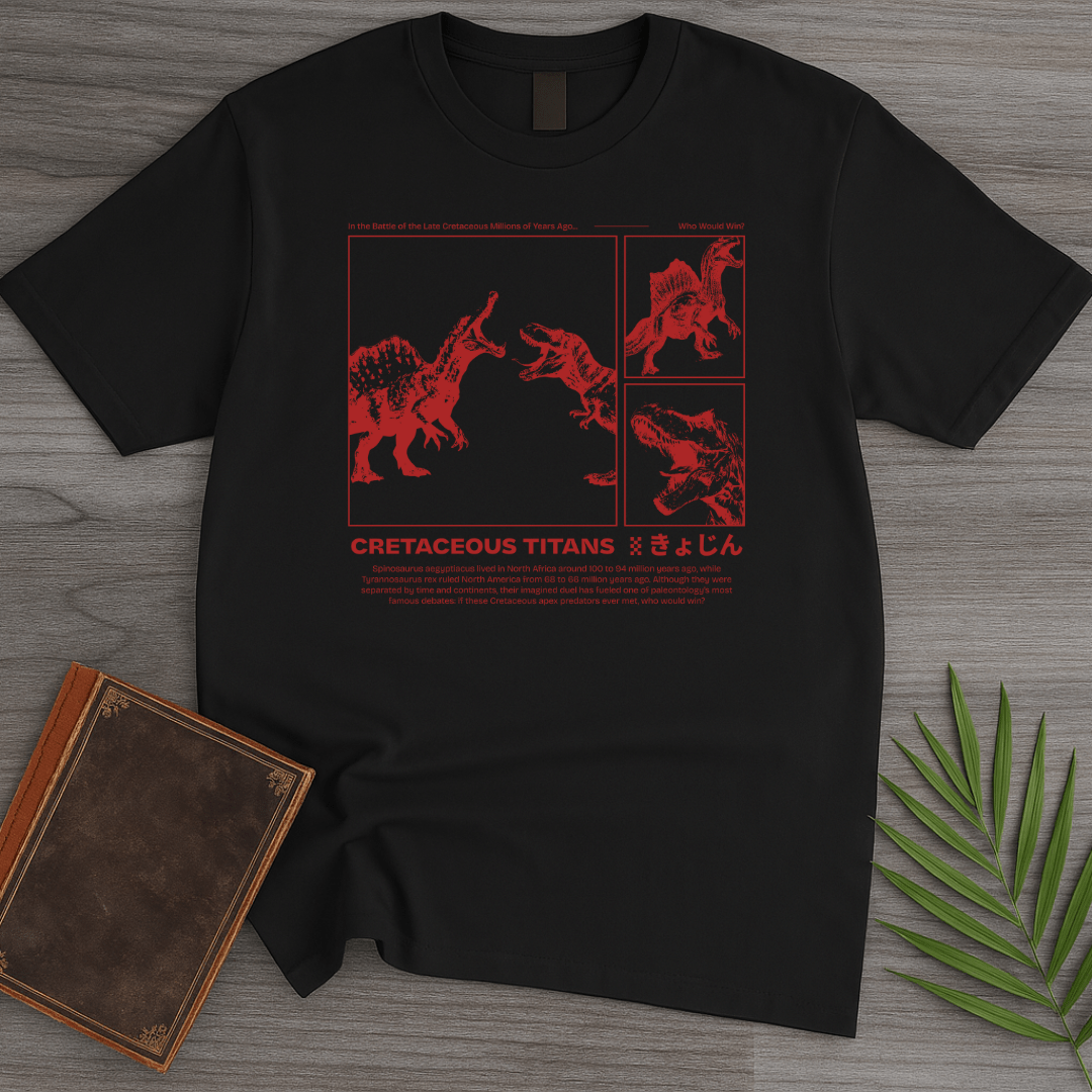 T-Shirt Black / S Cretaceous Titans: Spino vs. Rex T-Shirt