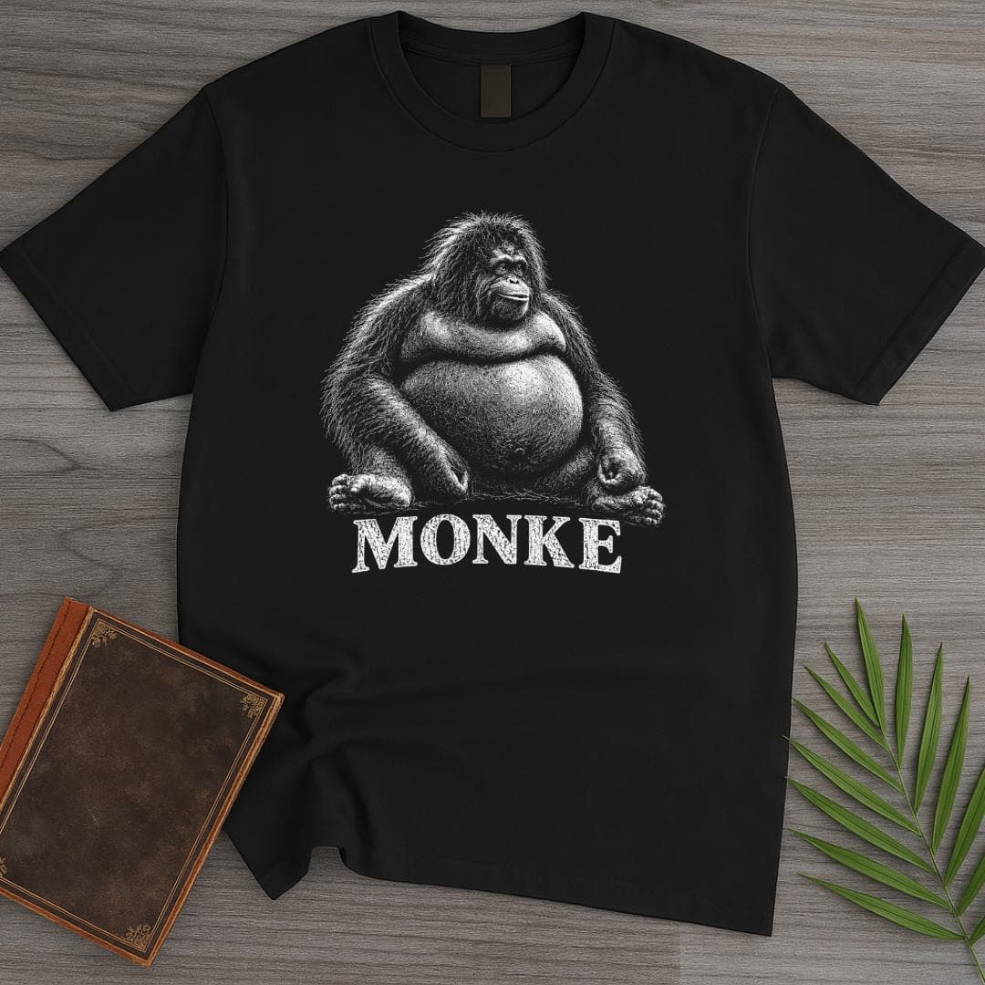 T-Shirt Black / S Curious Monke T-Shirt