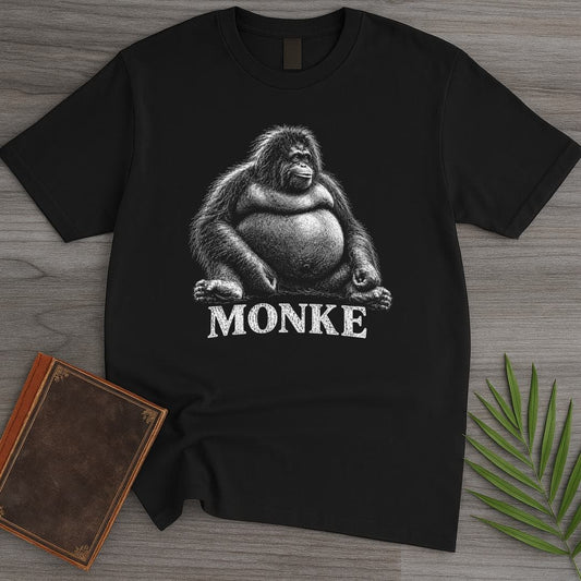 T-Shirt Black / S Curious Monke T-Shirt