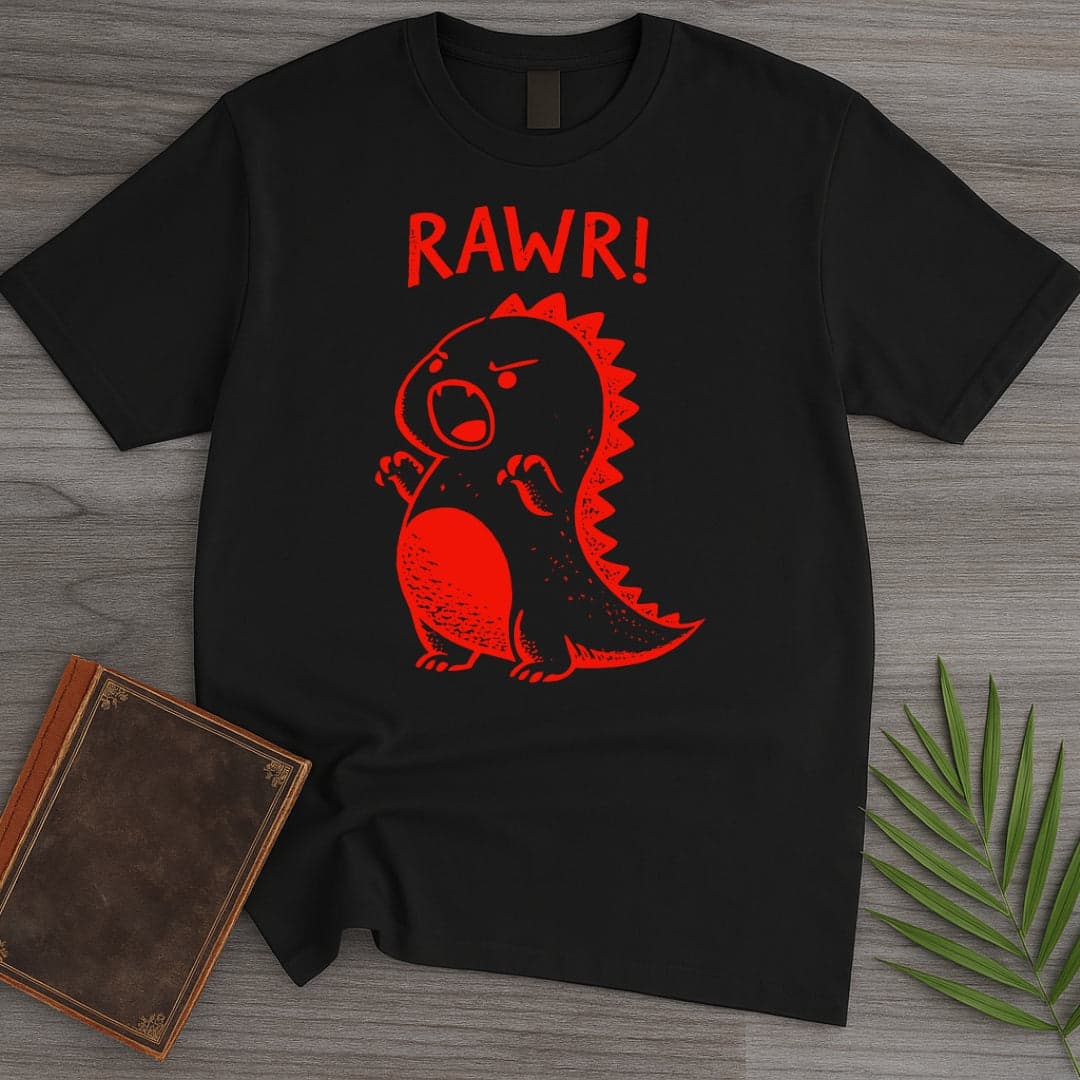 T-Shirt Black / S Cute Dino Rawr T-Shirt